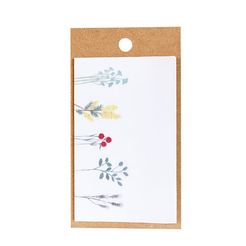 淡く透ける付箋 dried flowers 長方形A K-AWAD-1-01