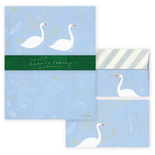 Subikiawa. / Letter Set -Swan in February