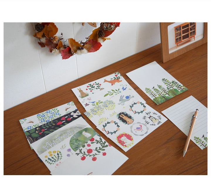 4legs / Mini letter paper<set-A, 10 types x 4 sheets each>