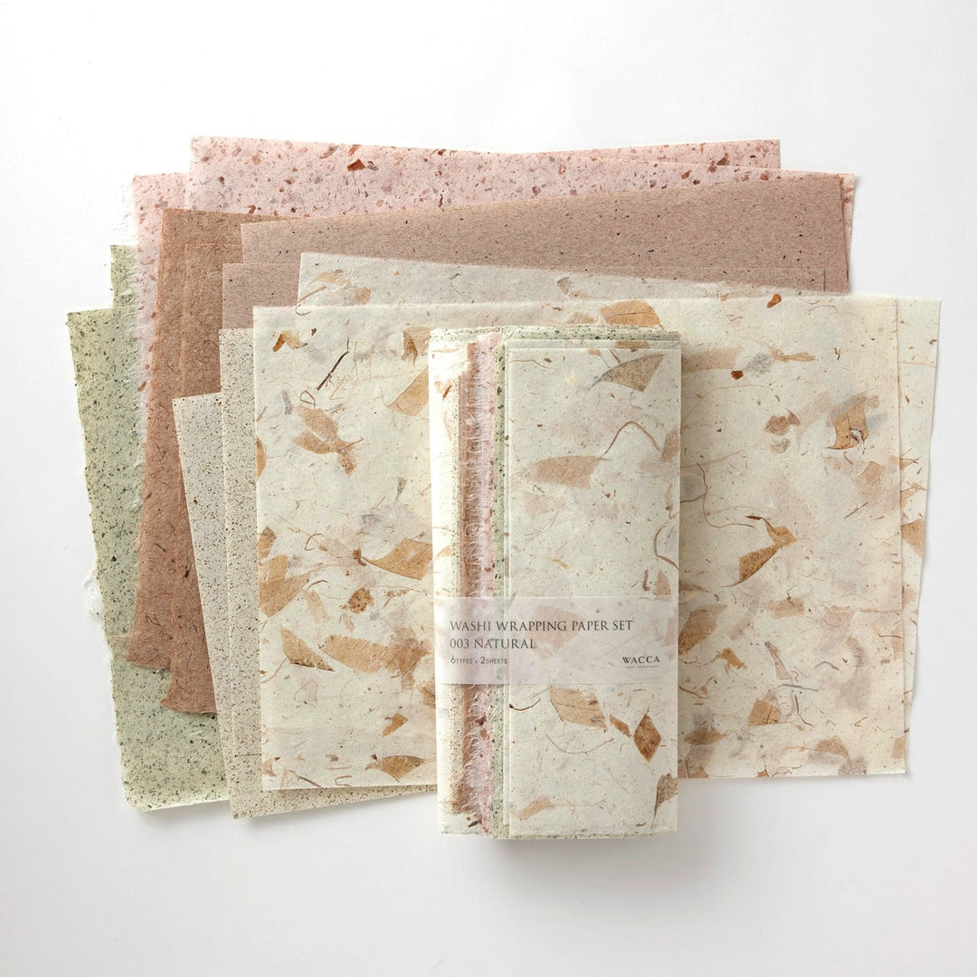 WACCA WASHI WRAPPING PAPER SET 003 NATURAL