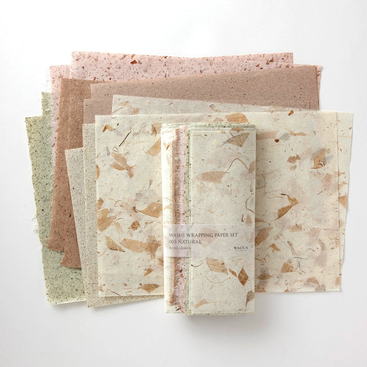 WACCA WASHI WRAPPING PAPER SET 003 NATURAL