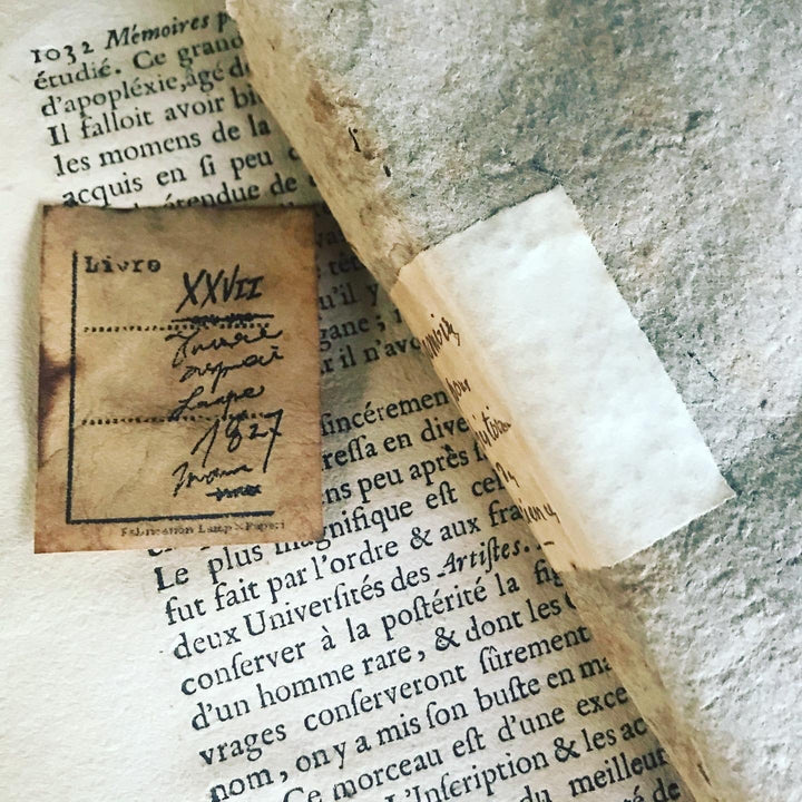 Lamp x Paperi Brocante / Original rubber stamp #8 (Book label)