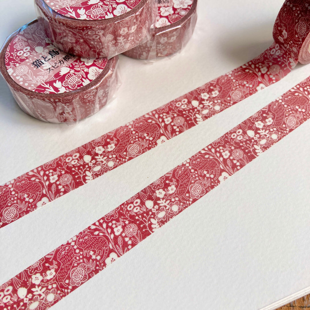 spica garden / Washi Tape -cats, birds and flowers / ST1