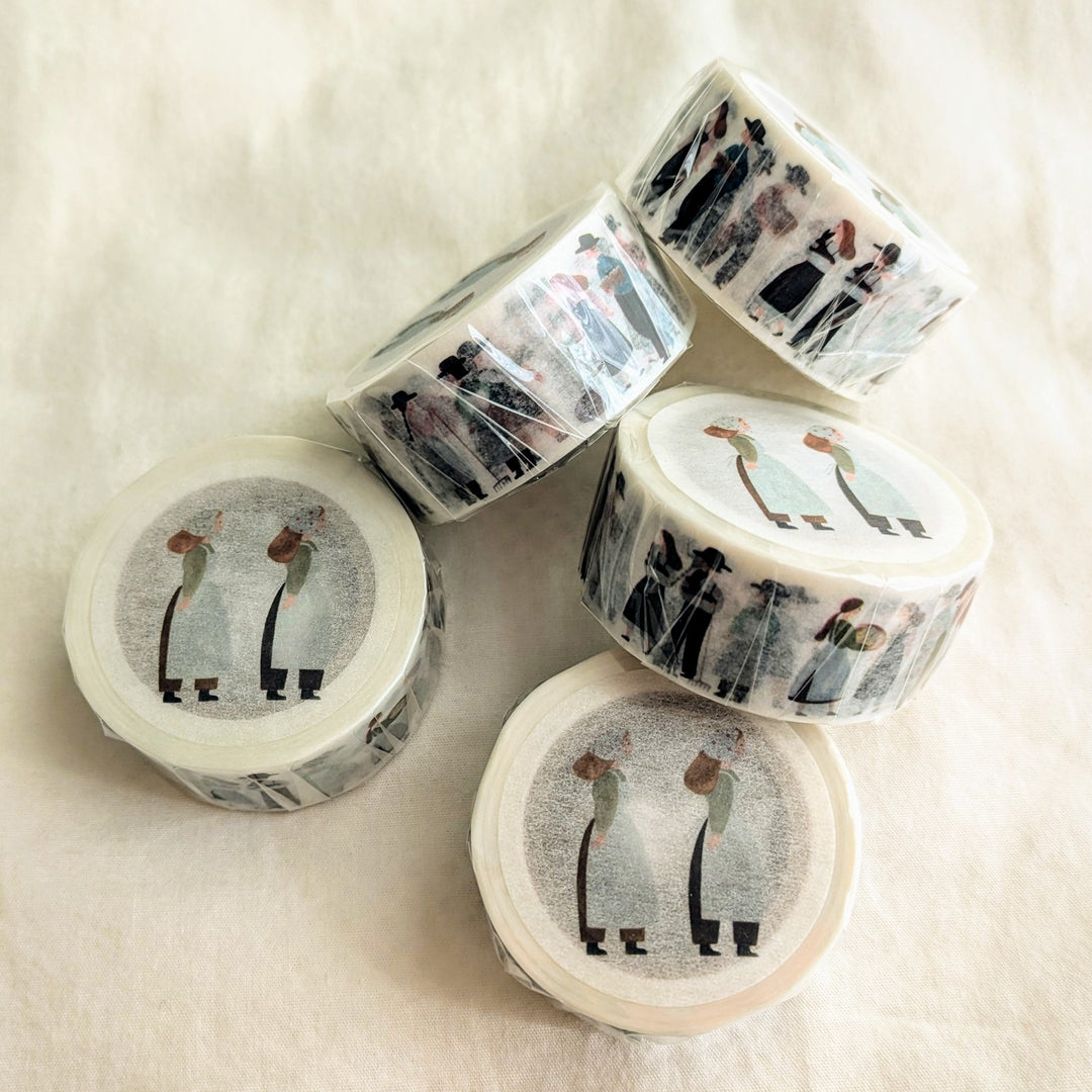 Necktie / Washi Tape -People on the farm