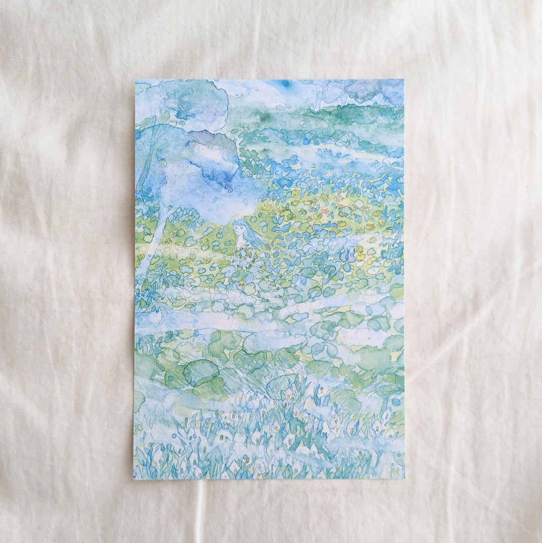ポストカード「涼しい風は水芭蕉」