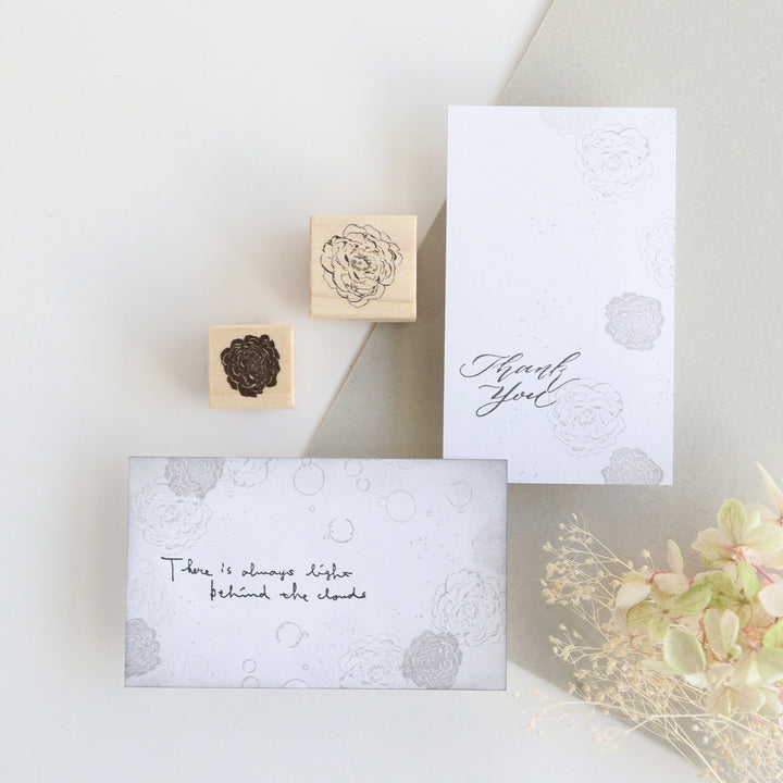 Rubber Stamps -set of peonies (2 stamps)