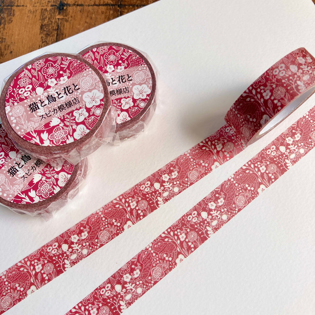 spica garden / Washi Tape -cats, birds and flowers / ST1
