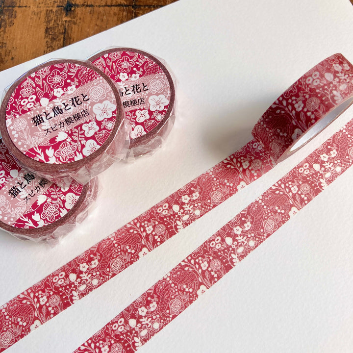 spica garden / Washi Tape -cats, birds and flowers / ST1