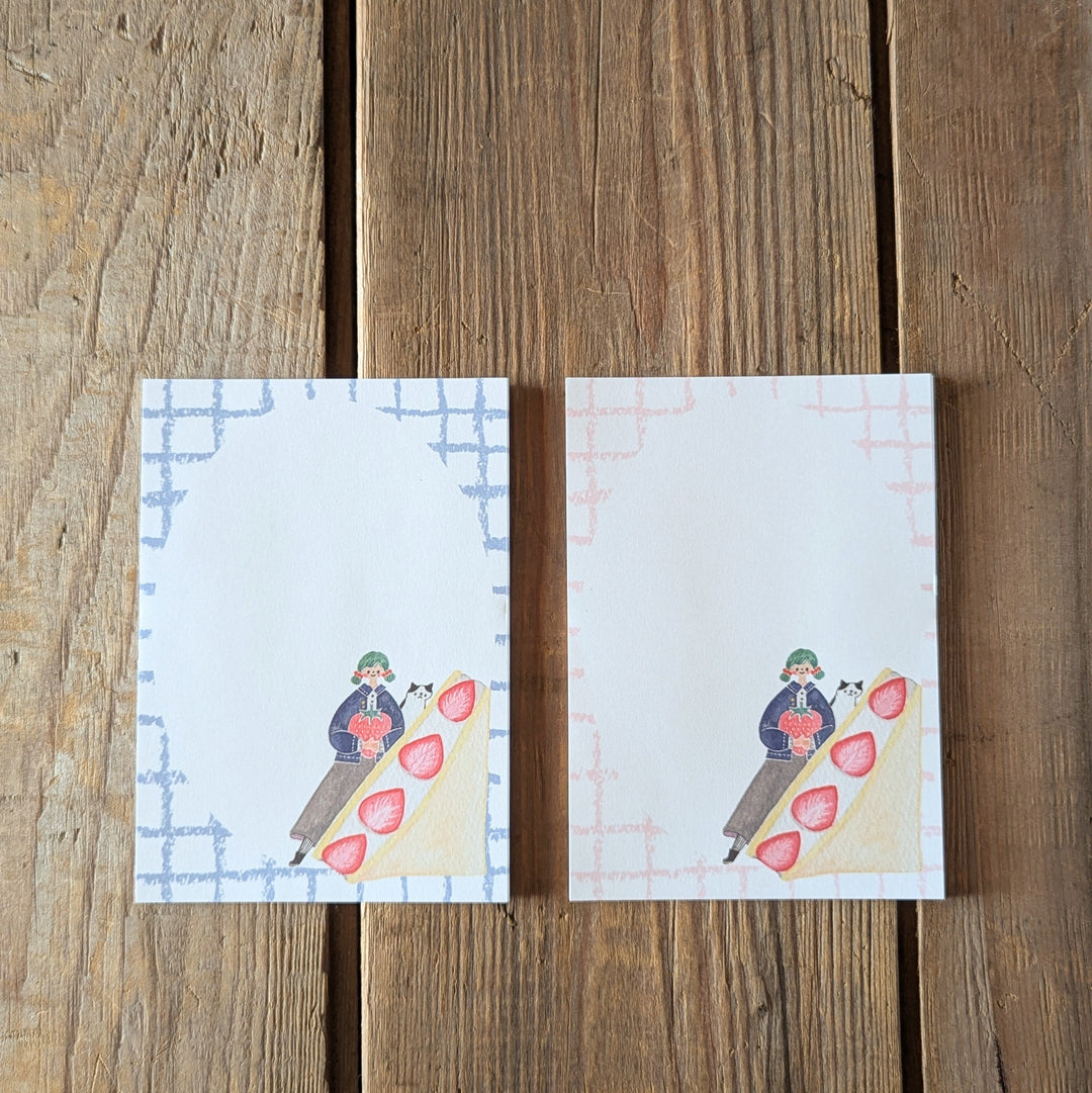 Cotori Cotori / Memo Pad -Girl with fruit sandwiches