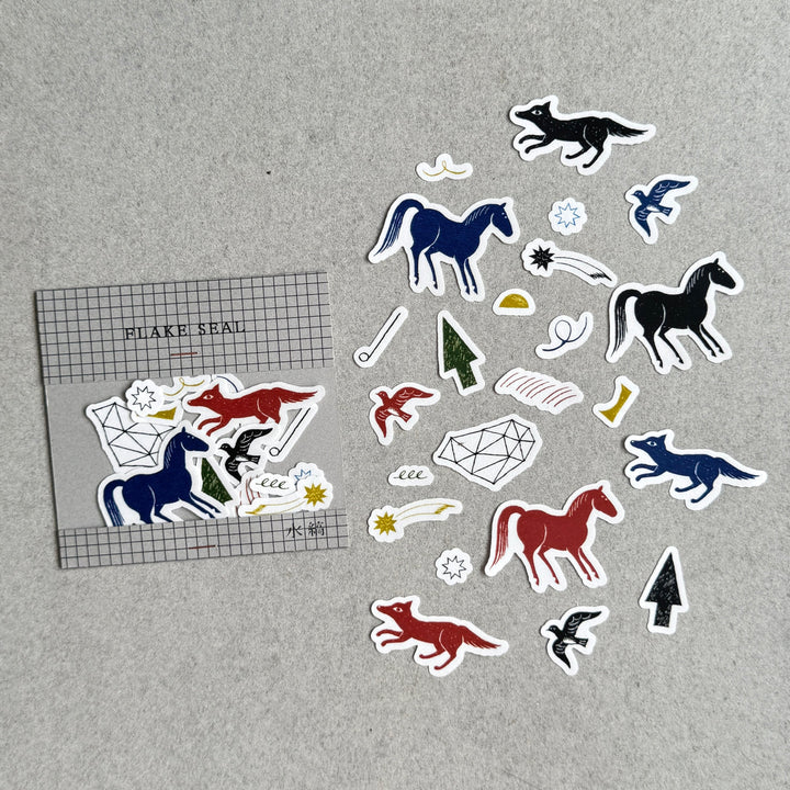 nishi shuku x mizushima / Flake Stickers -During the night FS-YR