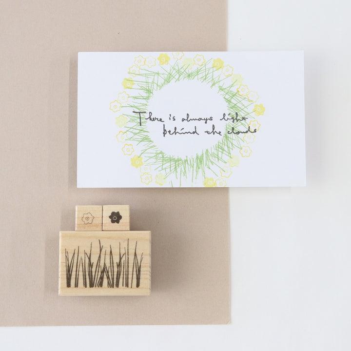 always smiles... / Rubber Stamps Set -narcissus