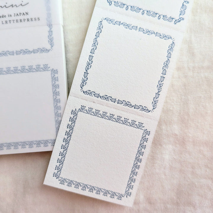 OEDA LETTERPRESS / 3pattern labelbook mini Darkblue