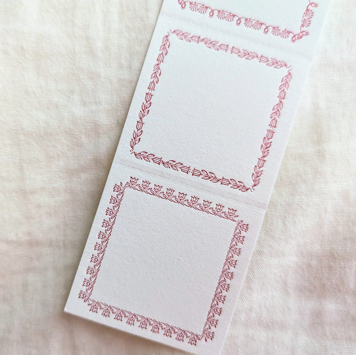 OEDA LETTERPRESS / 3pattern labelbook mini Red