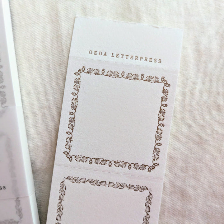 OEDA LETTERPRESS / 3pattern labelbook mini Bronze