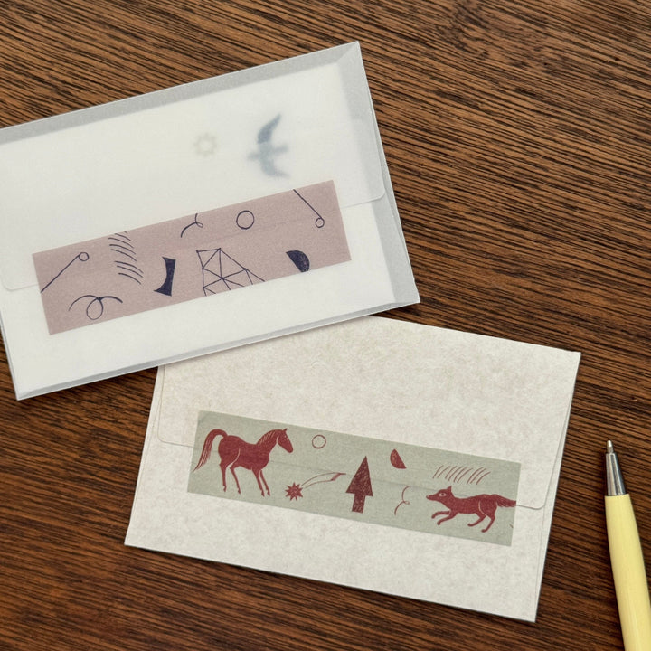 nishi shuku x mizushima / Washi Tape -During the night Shape Beige MT-YR-K-BE