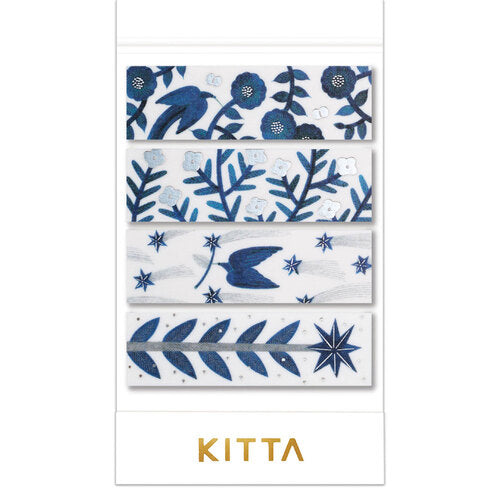 HITOTOKI / Washi Tape KITTA (Silver foil)-Hikari KITH011