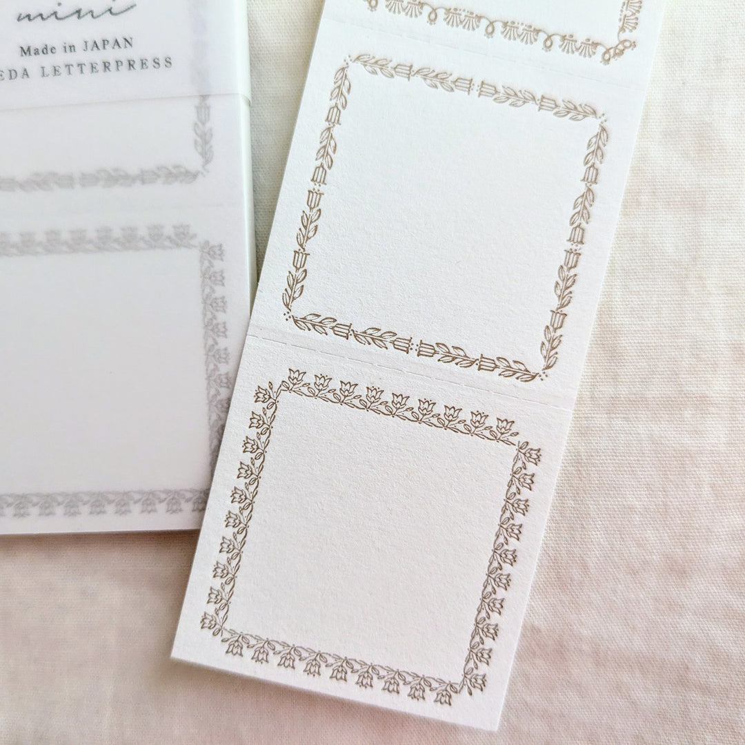 OEDA LETTERPRESS / 3pattern labelbook mini Bronze