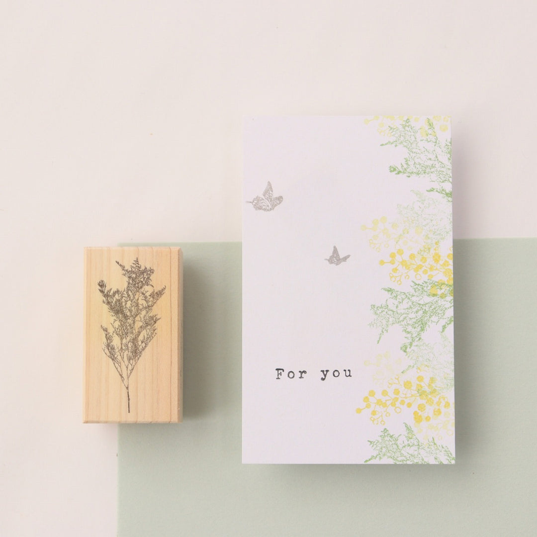 always smiles... / Rubber Stamp -Limonium bellidifolium