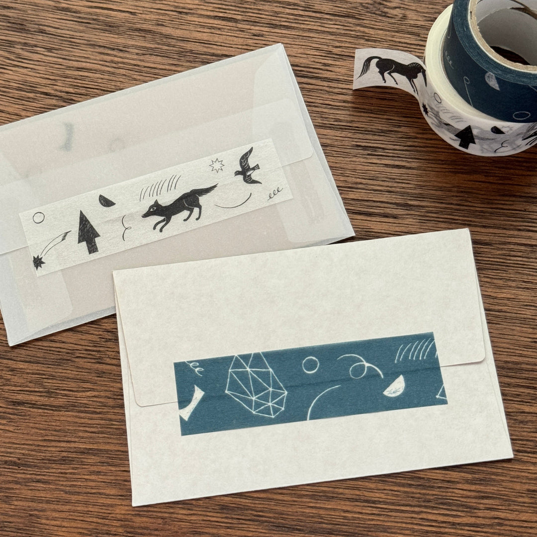 nishi shuku x mizushima / Washi Tape -During the night Shape Blue MT-YR-K-BL
