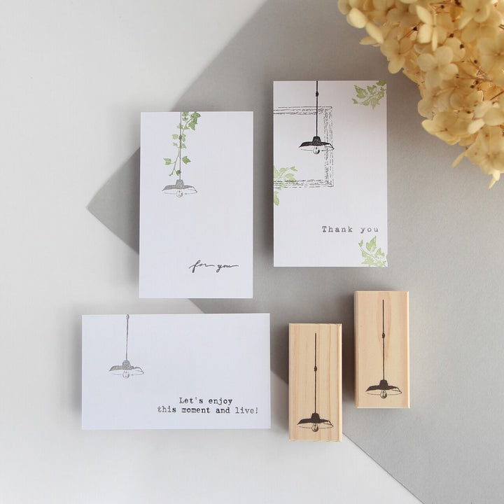 always smiles... / Rubber Stamp -Scandinavian style pendant light