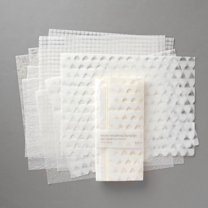 WACCA WRAPPING PAPER SET 004 IVORY&WHITE