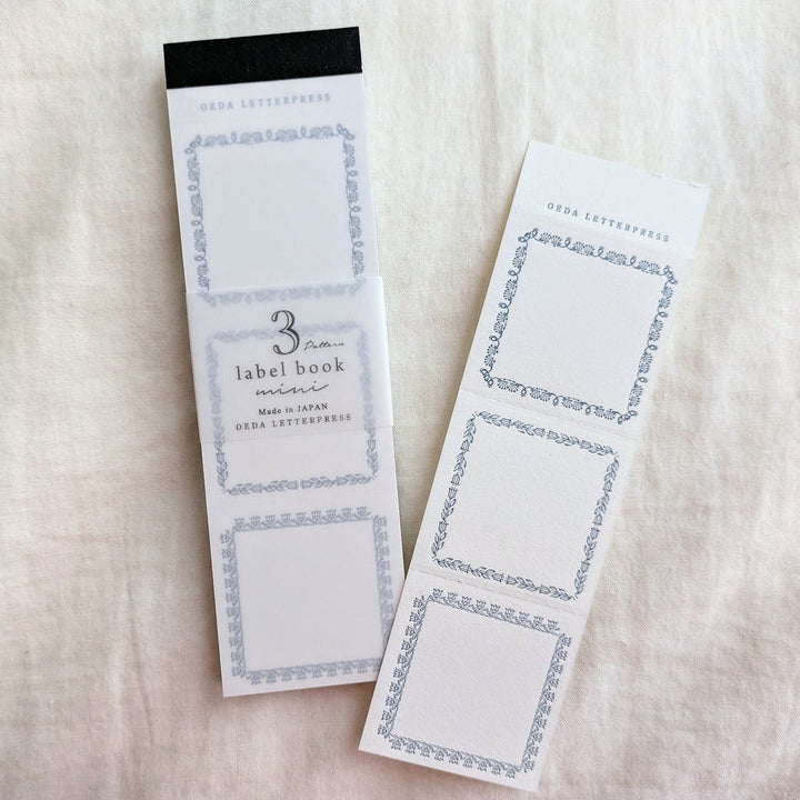 OEDA LETTERPRESS / 3pattern labelbook mini Darkblue