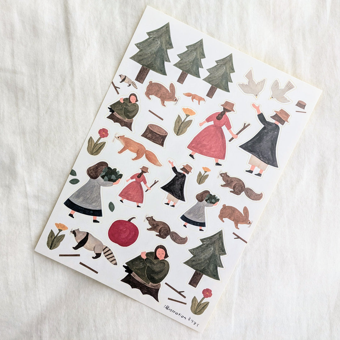 Necktie / Sticker Sheet -Forest