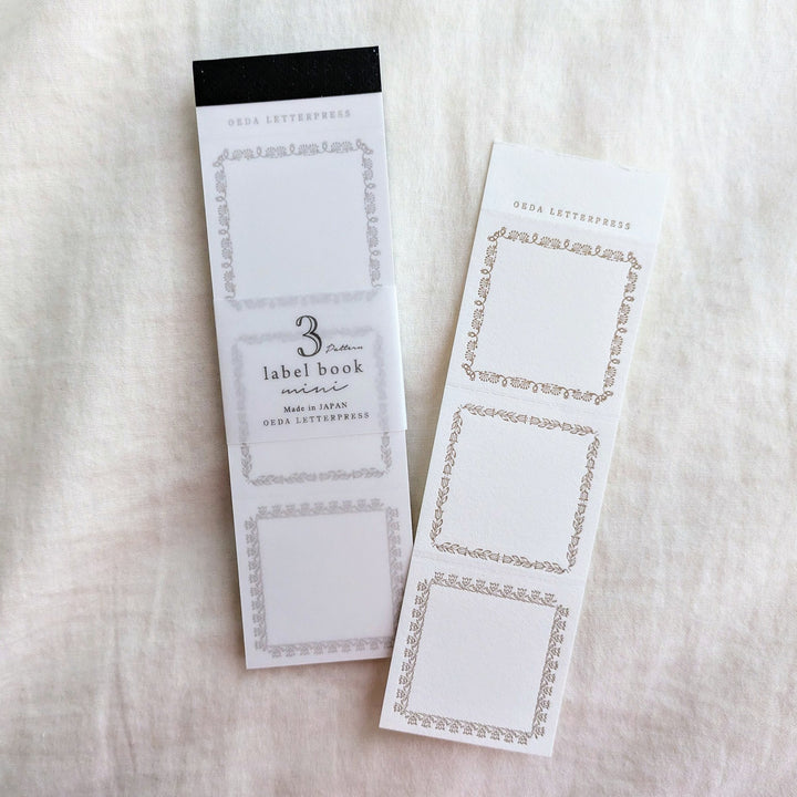 OEDA LETTERPRESS / 3pattern labelbook mini Bronze