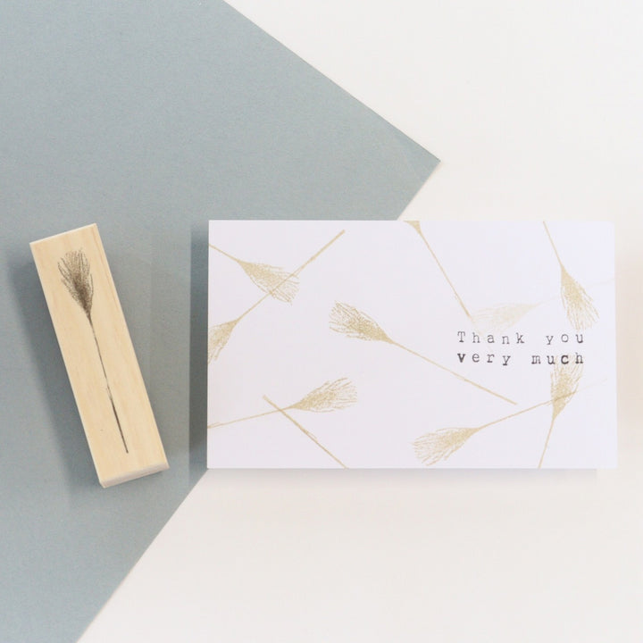 always smiles... / Rubber Stamp -apanese pampas grass