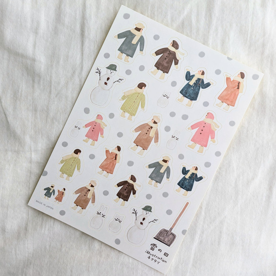 Necktie / Sticker Sheet -Snow Day