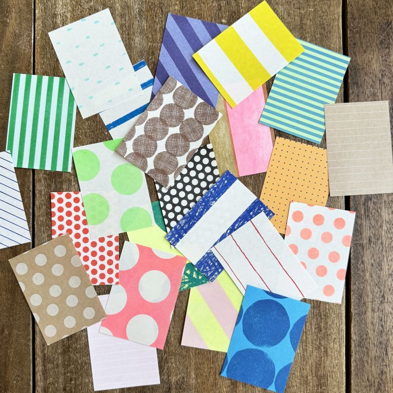 mizushima / Various Memo Pad -polka dots and stripes S/M