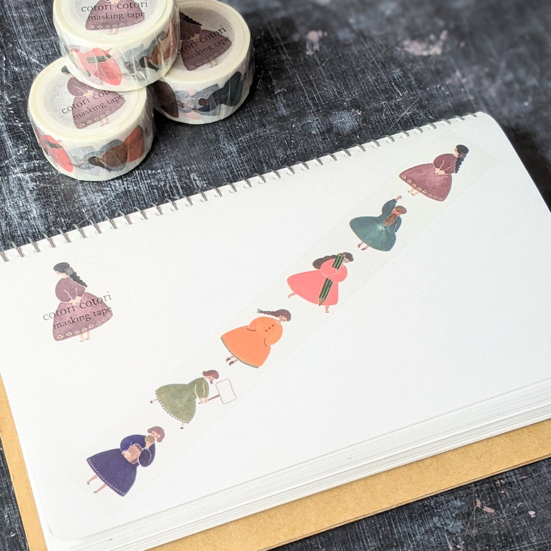 Washi Tape -Vertical Washi Tape (version with belongings)(WashiTape-8)