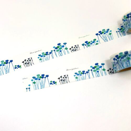Washi tape -Blue garden