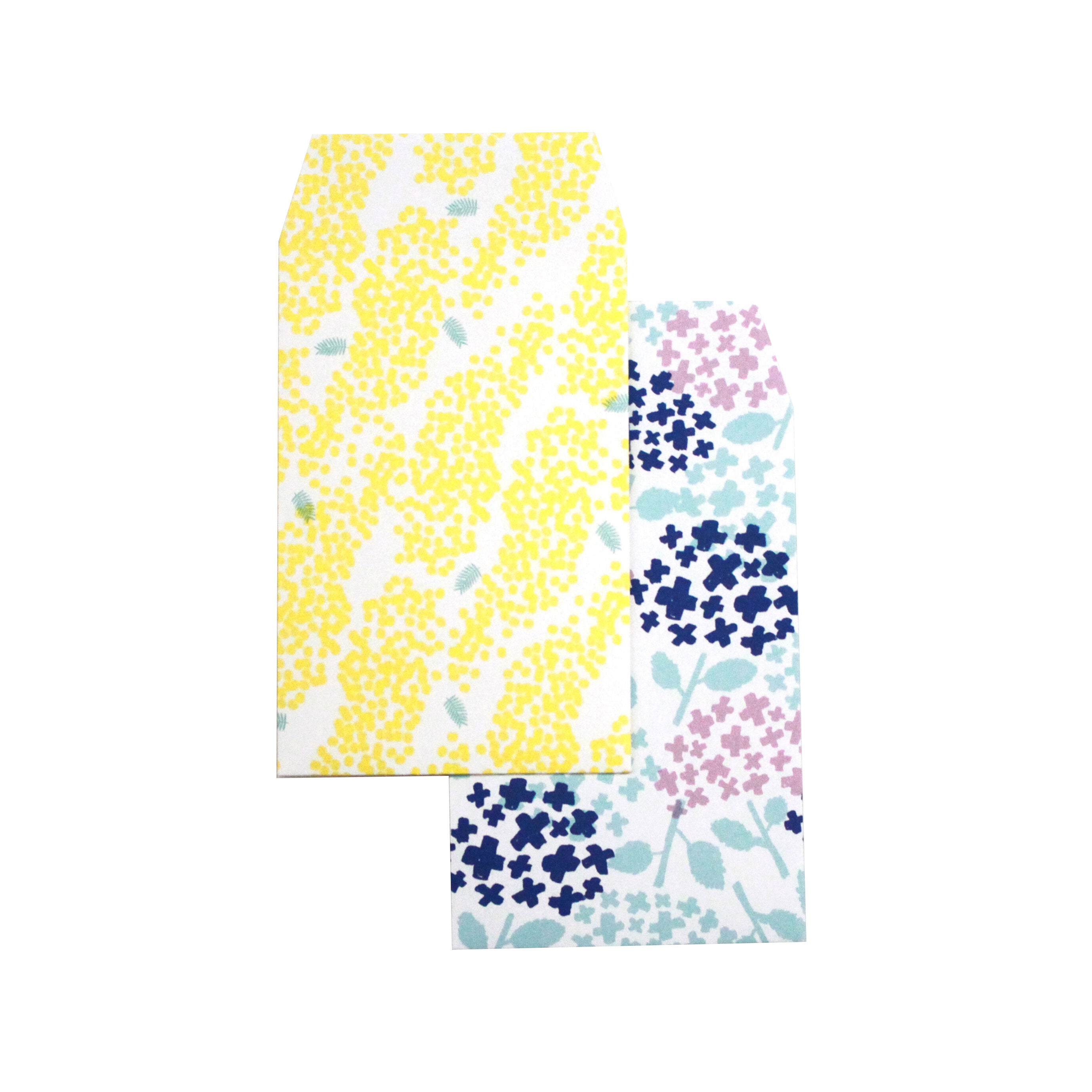Mini Envelopes (PochiBukuro) -Mimosa/Hydrangea – PAPER SHOP JAPAN