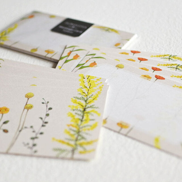 mocolier / Message Cards -Yellow flowers
