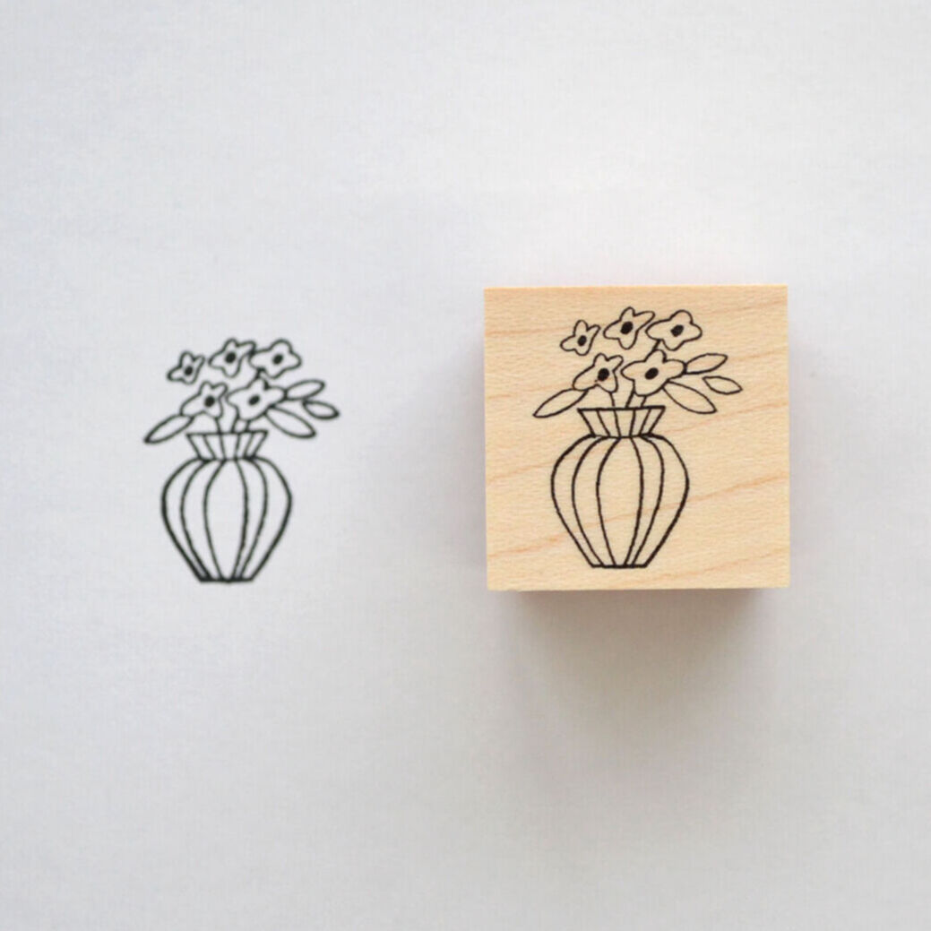 Rubber stamp -Flower Vase