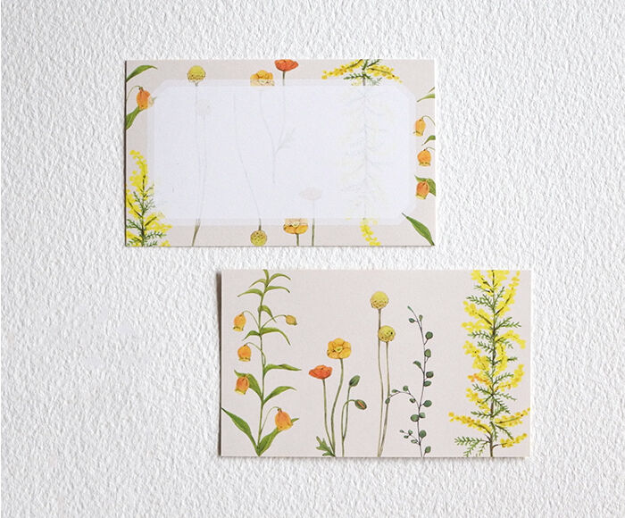 mocolier / Message Card Box -Three colored flowers
