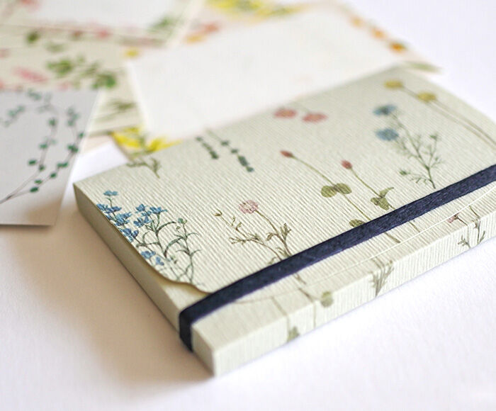 mocolier / Message Card Box -Three colored flowers