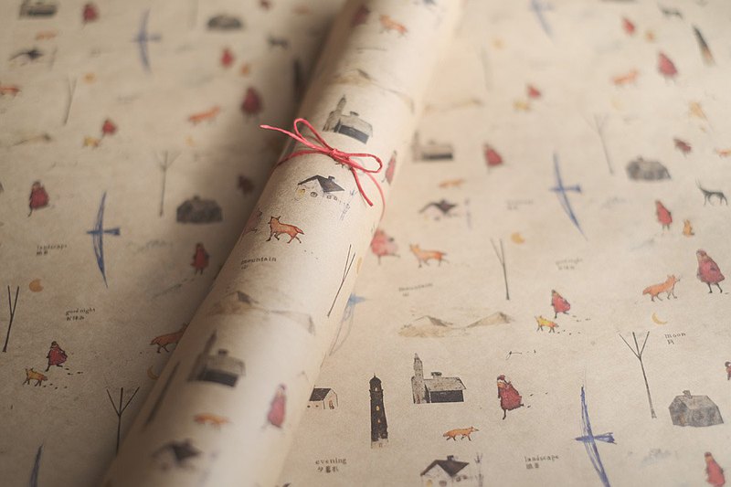Jun Sasaki / Wrapping paper -Scenery of that town