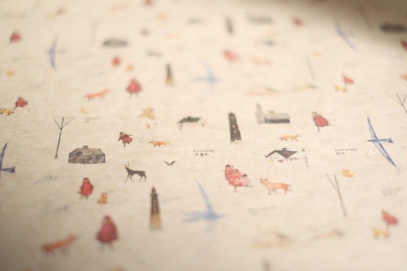 Jun Sasaki / Wrapping paper -Scenery of that town