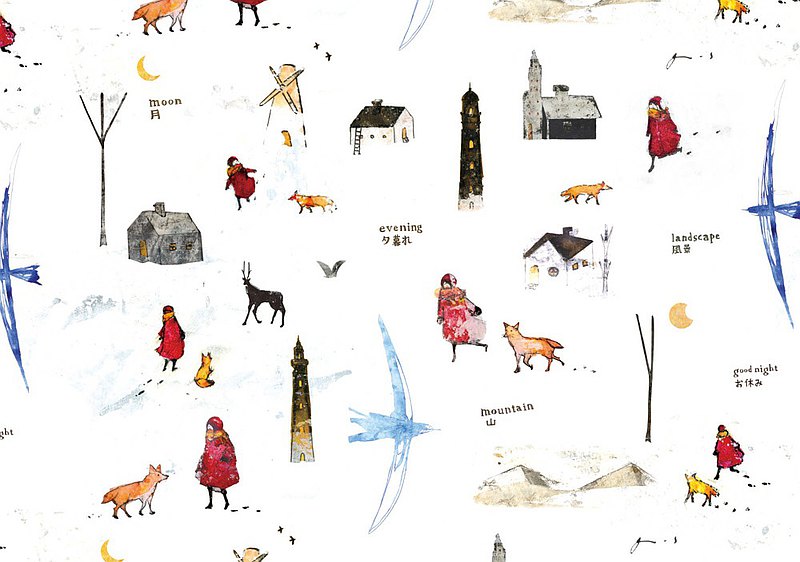 Jun Sasaki / Wrapping paper -Scenery of that town