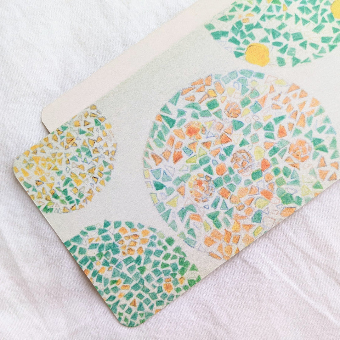 Yuko Omori / Note card -green lemon
