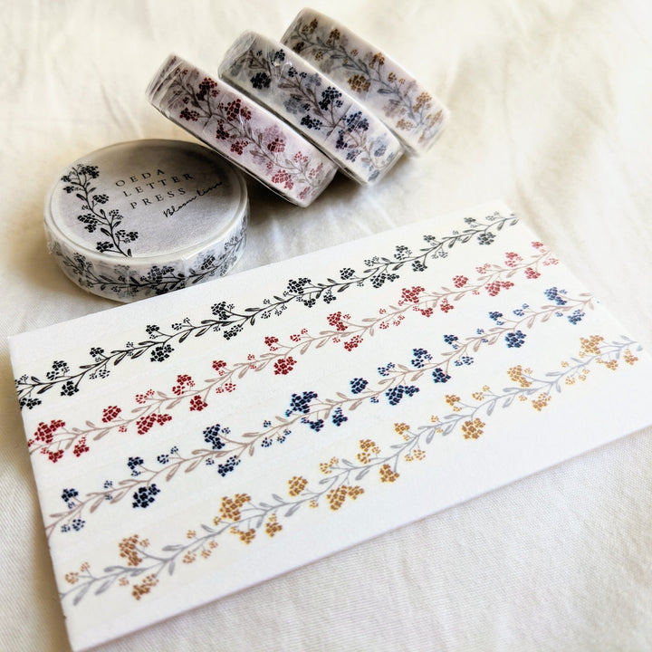 OEDA LETTERPRESS / Washi tape (Bloom line) Black/Red/Blue black/Yellow