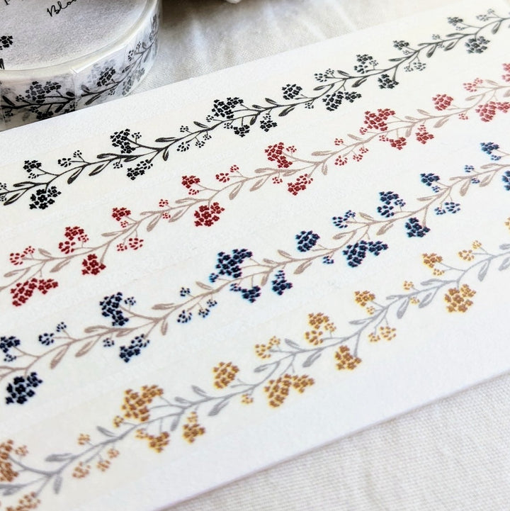 OEDA LETTERPRESS / Washi tape (Bloom line) Black/Red/Blue black/Yellow