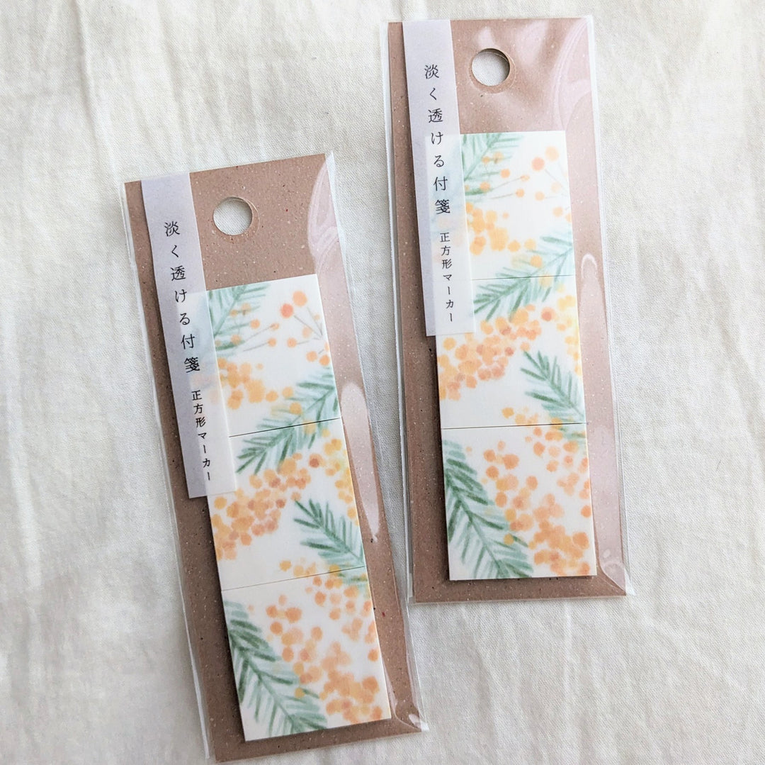 Pale transparent sticky note marker -Mimosa KAWAM103