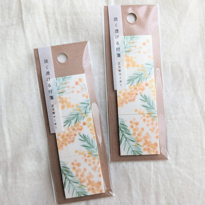 Pale transparent sticky note marker -Mimosa KAWAM103