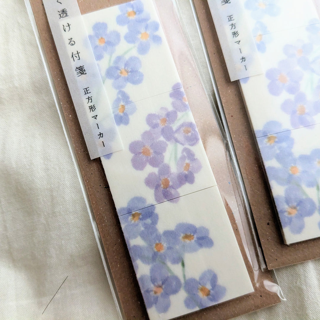 Pale transparent sticky note marker -Forget-me-not KAWAM105