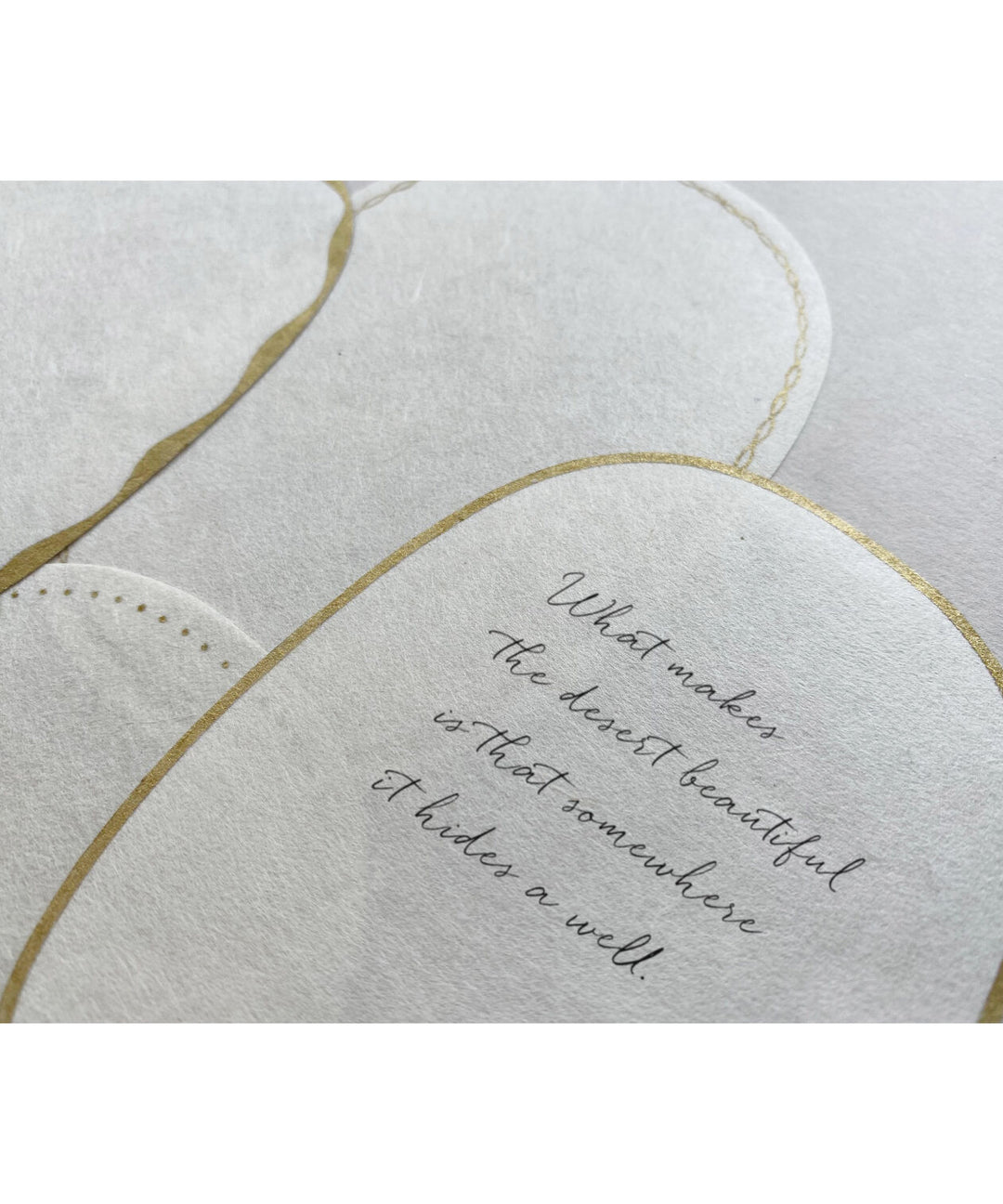 Letter Paper -Oval shaped Washi paper (10 Sheets + 5 Small Sheets)