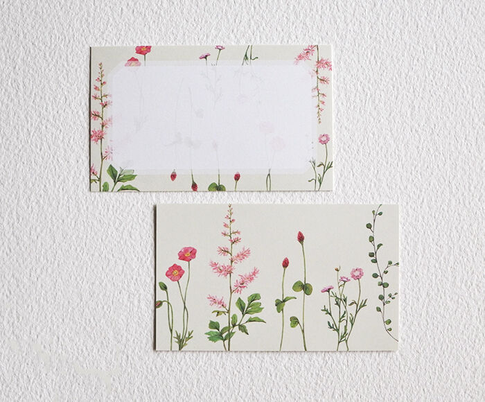 mocolier / Message Card Box -Three colored flowers