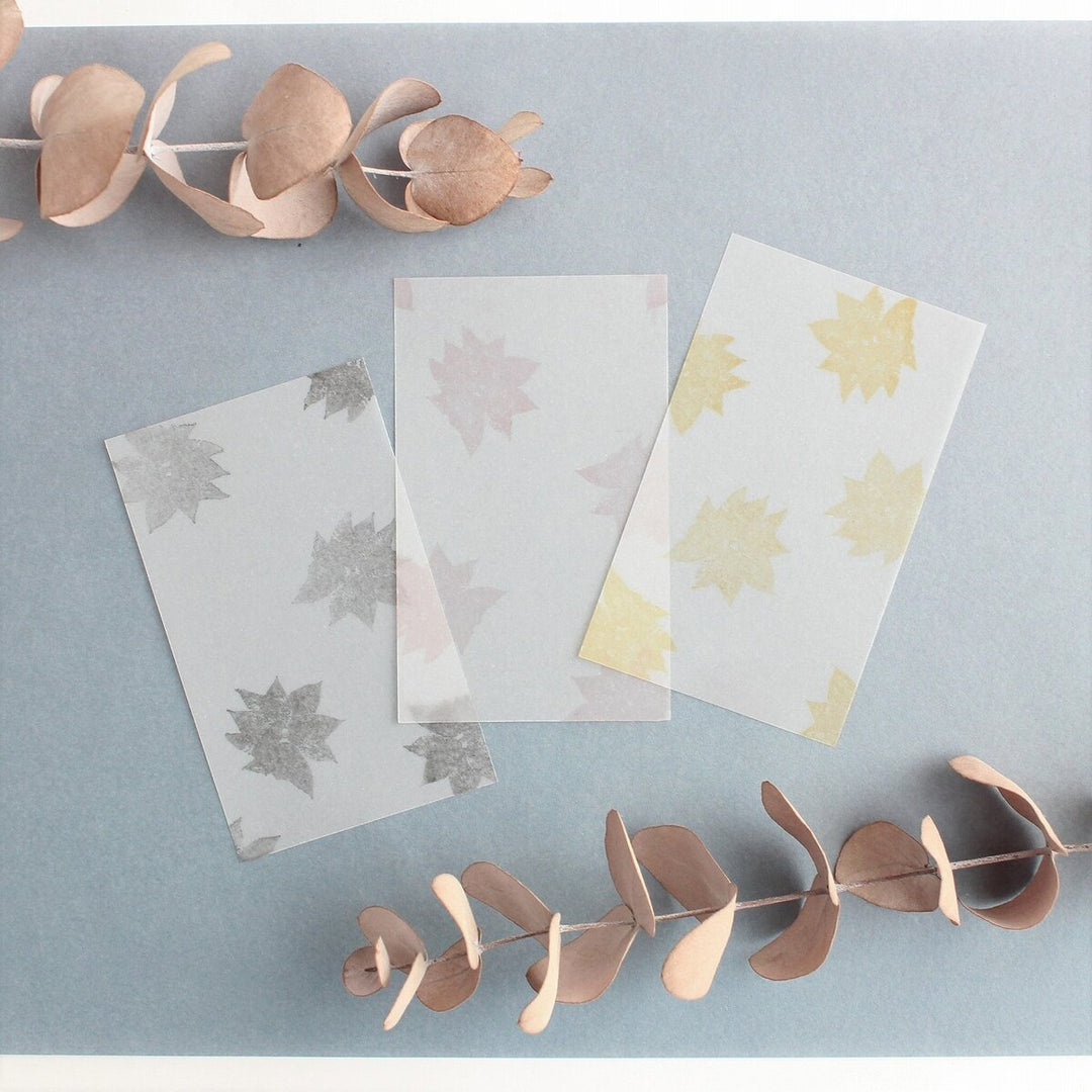 always smile... / Rubber Stamp -Poinsettia